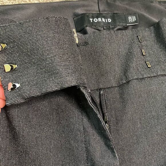 Torrid Grey Heather Classic Millennium Stretch High Rise Relaxed Trouser - Picture 8 of 11